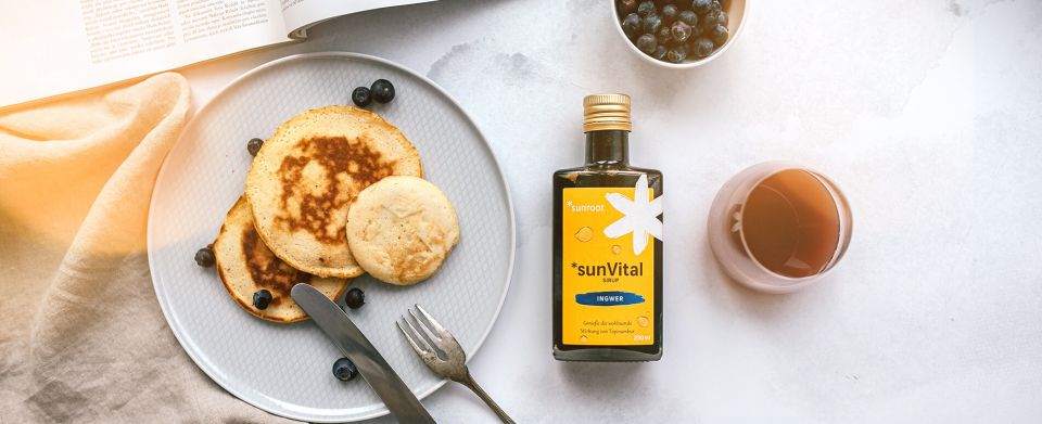 Raňajky – palacinky so sirupom Sunroot sunVital