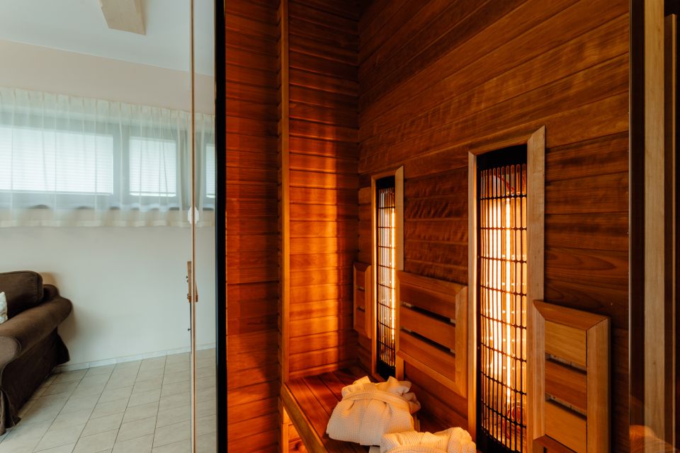 Infrared sauna interior