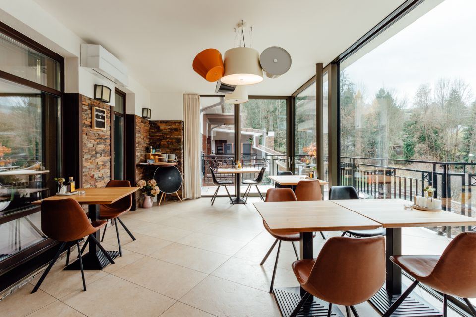 Breakfast room with a view of the terrace