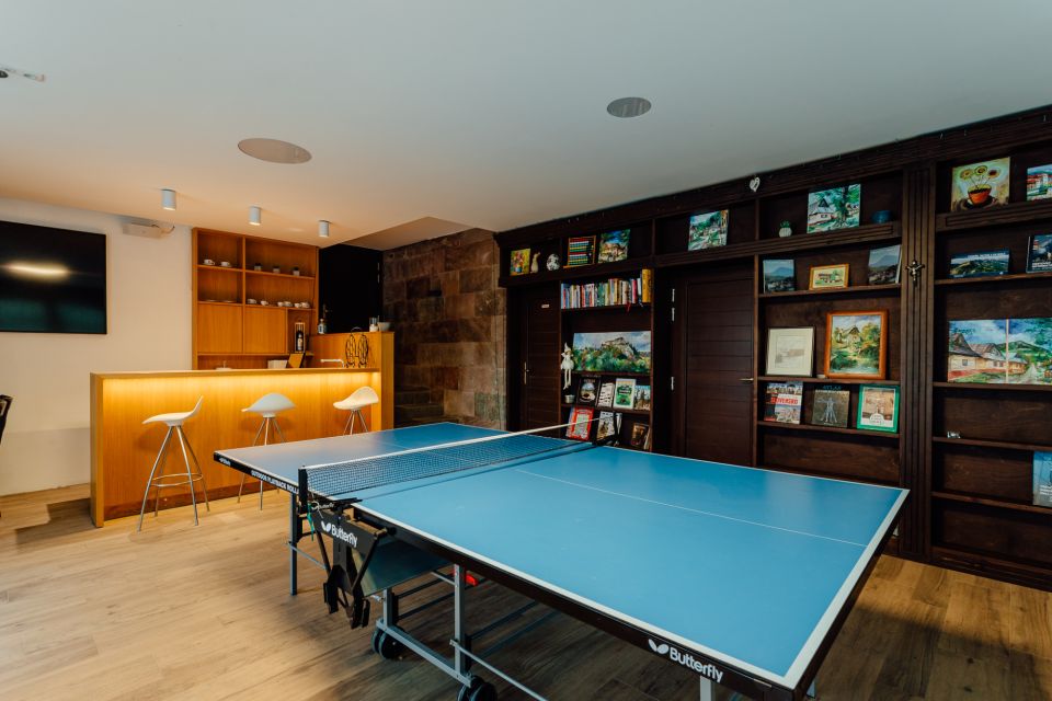 Multimedia lounge with ping-pong at Villa Helia